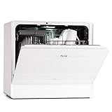 Klarstein Mini Lavavajillas para Sobremesa Pequeño, 6 Cubiertos, Lavavajillas Portatil Encimera Silencioso, Lavaplatos con 7 Programas de Lavado, Lavavajillas Compacto Casa y Oficina