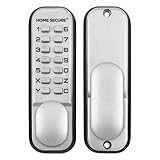 Cerradura digital para puerta con código de bloqueo de HomeSecure, resistencia meteorológica, cromada