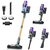 Aspiradora sin Cable, 50KPA/70Mins Aspirador Escoba sin Cable Potente Modo Automático, Vacuum Cleaner con Pantalla Táctil LED, Aspirador Inalámbrico Antienredo para Suelo/Alfombra/Pelos de Animales