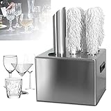 YXYLJOZ Lavadora de Copas de Vino, máquina pulidora de Tazas de cerámica eléctrica, máquina eléctrica de Secado y Pulido de Vidrio, ahorre Tiempo de Mano (5heads)