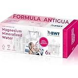 BWT - 814336-A - Cartucho de filtro Magnesium Mineralized Water - Cartuchos para filtros de agua de mesa PENGUIN, SLIM y VIDA - Juego de 6 piezas, blanco