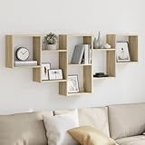 Xichuzi Estantería de Pared Madera ingeniería Roble Sonoma 159x18x66cm, Libreria Estanteria, Muebles Auxiliares, Estanterias Almacenaje, Mueble Almacenaje, Mueble Organizador - 853301