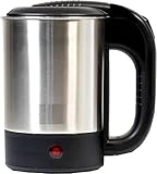 HERVIDORA ELECTRICA DE AGUA 0,5 LITROS 1000W ACERO INOXIDABLE INDICADOR LUMINOSO 2 VASOS INCLUIDOS