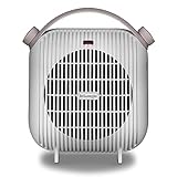 De'Longhi Termoventilador DELONGHI MODELO HFS30B24.W HFS 30B24W-Termoventilador, termostato de habitación ajustable, ventilador de verano, 2400 W, 1 Liter, 44 Decibelios, Plástico, Color Blanco