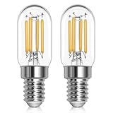 Bombilla Nevera LED E14 2W 230V, no Regulable, Lámpara Para Nevera 4000K Blanco Neutro, Equivalente Lámpara halógena E14 15w, Bombilla Led T22 Para Luz Nevera Campana, Campana Extractora, Pack de 2
