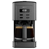 Cecotec Cafetera de Goteo Coffee 56 Time, 800W de Potencia, Programa tu café, Acero Inoxidable, Pantalla LCD, Boquilla antigoteo, Capacidad 1,3L para 10 tazas, Autoapagado, Deposito con ventana