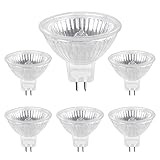 SCNNC Bombilla Halogena GU5.3 12V 35W, MR16 Halógena Reflectora Regulable, 400LM Blanco Cálido 2700 K, Bombilla Halogenos GU5.3 para Iluminación de Riel, Iluminación Empotrada, paquete de 6