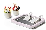 JoyMech Fabricante de helados instantáneos, Ice Cream Rolls Maker Machine, Maquina de hacer helados, Plancha para hacer helados, Maquina helado frito (lila)