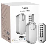 Aqara Cerradura Inteligente U200 con lector de huella digital, Matter over Thread, Cerradura Electronica Sin Llave con Apple Home Key y Batería Recargable, Soporta Apple Home, Google Home, Alexa,Plata