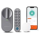 Lockin Cerradura Inteligente G30 con Teclado Pro, WiFi y Control de Aplicaciones, Bloqueo Automático, Compatible con Alexa y Google, Cerradura Electrónica de Entrada sin Llave