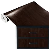 DecoMeister Vinilo Adhesivo para Muebles Imitacion de Madera de Castaño Wenge Papel Autoadhesivo Lámina para Pared Cocina Puertas En Rollo para Forrar Aspecto Madera 45 x 100 cm por Metros