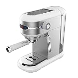 DieffematicKF Cafetera Cafetera de acero inoxidable Semiautomática Italiana y en polvo Espresso Agua caliente para máquinas de capuchino y café con leche (Color : 965-gold, Size : EU)