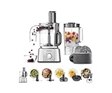 Kenwood MultiPro Express FDP65.820SI - Procesador de Alimentos 1000 W (bol de 3 L, batidora de vaso de 1.5 L, exprimidor, accesorios de corte, accesorios Express Serve y Express Dice)