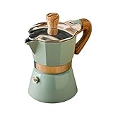 Rsoamy Máquina de café, cafetera Italiana de Filtro Moka Espresso de Aluminio (6 Tazas, 300 ml)