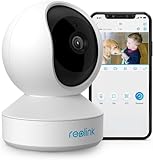Reolink 2K Camara Vigilancia WiFi Interior, 355 °Pan/50 °Tilt, Camara Vigilancia Bebe con Visión Nocturna, Detección de Humano/Mascota, Audio Bidireccional, Admite Tarjeta SD, Control App, E1 3MP