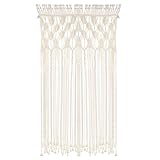 lalago Tapiz de pared de macramé, tejido bohemio, cortina para puerta, decoración de pared bohemia, decoración de pared para habitación (74 x 203 cm)