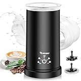 NWOUIIAY Espumador de Leche Eléctrico 5 en 1 Espumador de Leche Automático 350ML 600W con Revestimiento Antiadherente Espuma de Leche Caliente y Fría y Leche Caliente para Café, Latte, Cappuccino