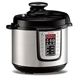 Tefal Fast & Delicious Multicooker - Olla a presión eléctrica 1200 W, 25 programas automáticos, modo manual, incluye recetario, cestillo de cocción al vapor, 6 litros de capacidad