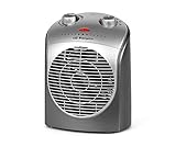 Orbegozo FH 5021 Calefactor, Termostato regulable, 2 niveles de potencia, Función ventilador, Protección contra sobrecalentamiento, 2200 W, Gris Y Plata