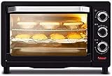 Horno de 26 l, horno tostador de encimera de convección, temporizador controlable de temperatura, 3 modos de calefacción, horno eléctrico multifunción para hornear pasteles en el hogar, útil