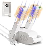 Secador de Zapatos Eléctrico, Secador de Botas con Pantalla Digital, Secador Botas Esqui, Calentador de Zapatos y Botas, Ozono + luz Violeta + Caja de Sal, Triple Antibacteriano