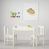 IKEA KRITTER Mesa infantil con 2 sillas [blanco]