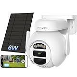 Ultivon Cámara Vigilancia Solar WiFi 2.4G, Cámara Exterior con 360° Rotación y Seguimiento Automático, IA Detección de Movimiento, 2K Visión Nocturna a Color, Audio Bidireccional, Impermeable IP65