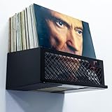 Keep Them Spinning - Soporte para Vinilos | Estanterías para Discos de Vinilo | Organizador de Vinilos de Acero al Carbono | Mueble para Discos de Vinilo de Pared o Sobremesa | Capacidad 50 LPs