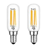 Akynite Bombilla LED Campana Extractora E14 T25 4W Luz Fria 6000K 400LM, AC 220V, Equivalente a Bombilla Tubular E14 40W, Filamento Retro LED E14 para Campana Cocina, No Regulable, pack de 2