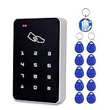 OBO HANDS RFID Lector de Tarjetas de Control de Acceso Independiente con Digital Teclado + 10 TK4100 Teclas para hogar/apartamento/Sistema de Seguro de fábrica