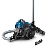 Bosch Aspiradora sin Bolsa Cleann´n Serie 2 BGC05A220A, aspiradora para Suelo, Boquilla para parqué, alfombras, Azulejos, Filtro higiénico, Cable Largo, silencioso y Ligero, 700 W, Color Azul