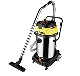 AYERBE Aspirador para polvo y agua inoxidable 90 L. INOXIDABLE Potencia 3000 W. 3 motores. Plateado