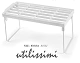 Utilissimi - Organizador de cocina, estante portaobjetos apilable de cocina que ahorra espacio - Patas de metal plegables - 30 x 14 x 16 cm