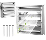 Gevvnss Rejilla Ventilacion de 304 Acero Inoxidable,125 mm/5' Rejilla Ventilacion para Campana Extractora que Descargan al Exterior,Rejilla de Ventilacion Baño,Ventilación Salida Aire