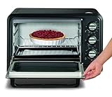 Moulinex Optimo OX4448- Horno de Conveccción de 19 L, 6 Modos de Cocción , Termostato hasta 240 y Temporizador hasta 120 Minutos, Bandeja de Horneado y Rejillas Reversibles, Diseño Compacto
