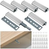 Taoduod 6 Pz Amortiguadores Magnéticos Pulsador Puerta Armario Magnetica Aceros Inoxidables Cierre Magnetico Puerta Push para Armario Presionar Abrir el Pestillo de Captura Abridor de Puerta Pulsador