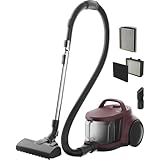 AEG Aspiradora de Trineo Sin Bolsa AL51C1DRF, 1000W, Filtro HEPA, 78dB, Capacidad 2 L, Radio de Acción 9m, Ideal Suelos Duros y Alfombras, Rojo