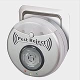 Pest Reject pro – Juego de 2 Ahuyentadores de Roedores e Insectos – con Tecnología Electromagnética y Ultrasonido para Ahuyentar Ratas Ratones