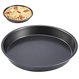 Molde para Pizza de Hierro Fundido, Molde para Pizza Redondo Antiadherente de 9 ', Horno de Microondas, Platos para Hornear, Sartenes, Bandeja para Pasteles, Hornear