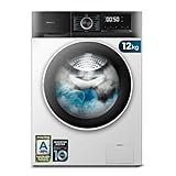 Cecotec Lavadora 12Kg Carga Frontal Bolero DressCode 12500 Inverter. 1400rpm, 16 Programas, Clase A-20%, Bajo Consumo, Motor Inverter Plus, Vapor, Pearl Drum, Delay Start, Drum Clean y Stop&Go