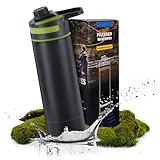 flintronic 800ML Filtro de Agua PortáTil, Filtro de Agua para Exteriores Agua Potable, Filtro Botella de Agua Elimina el 99,99% de Bacterias y Contaminantes para Exteriores, Camping, Montaña, Pesca