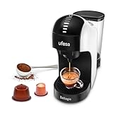 Ufesa Bellagio Cafetera Espresso Multicápsulas 3 en 1 para Nespresso, Dolce Gusto o Café Molido, Panel Táctil Digital con 7 Niveles, Depósito 1L, 1400W, 15 Bares, Apagado Automático