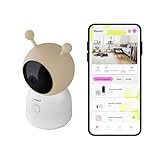 OMAJIN by Netatmo, Cámara Vigilabebés Inteligente 2K HD, Visión Nocturna, Alerta llantos, Audio bidireccional, Canciones, Ruido Blanco, luz, Medidor Humedad/Temperatura, SD/Cloud, App Control, OBC-01