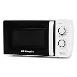 Orbegozo MIG 2130, Microondas con grill, 20 litros de capaciad, 900 W, 3 funciones combinadas, incluye rejilla para funcion gril, temporizador, señal de fin de coccion, color blanco