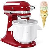 Gdrtwwh Accesorio de Helado para Batidora de Pie Kitchenaid,Apta para Batidora de Pie Kitchenaid de 4.5L y Bol Elevador de 5-6-7L(Apto para Lavavajillas)