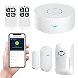 eMylo WiFi+RF Smart Home Alarm System, Alarma Inteligente, Control Remoto, Detector de Puerta y Ventana, Detector de Infrarrojos, Compatible con Smart Life App