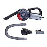 Black+Decker PV1200AV-XJ - Aspirador de Coche con Cabezal Pivotante 12V, Depósito de 350ml, Adaptador para Mechero, Fuente de alimentación Cable (5 mtrs), 8 Posiciones