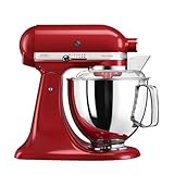 KitchenAid Artisan 5KSM175PS Robot de cocina (4,8 L, Rojo, palanca, 220 RPM, Acero inoxidable, 300 W)