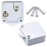 OMIGA 2 Piezas Interruptor Puerta Armario Interruptor de Contacto 2A/ 250V Puerta de Mueble Interruptor con 4 Tornillos para Puertas de Armario (Blanco)