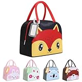 XIMEY Nevera Niños, 5L Bolsa Nevera Pequeña, Bolsa Almuerzo Niño, Bolsa Isotermica Infantil, Bolsa Termica Porta Alimentos Infantil, Lonchera Termica Infantil, Nevera Comida Bebe (Zorro)